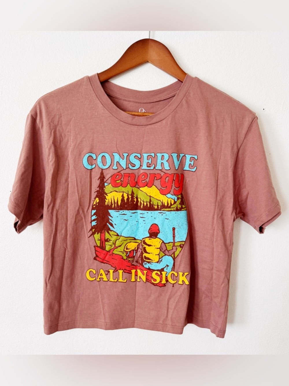 Conserve Energy Call In Sick Graphic Tee small